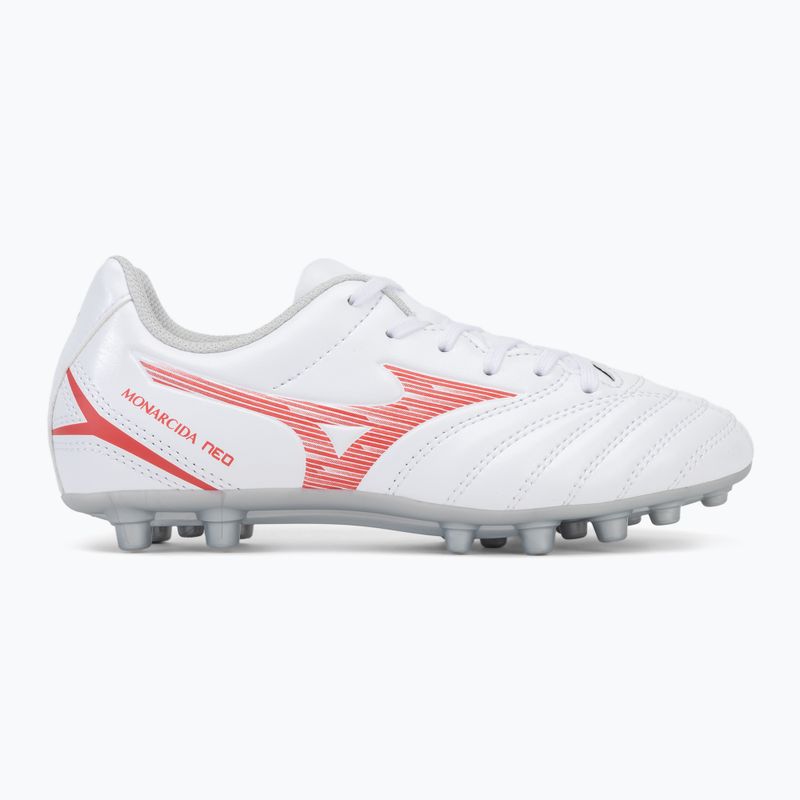 Кросівки футбольні дитячі Mizuno Monarcida Neo III Select AG white/radiant red 2