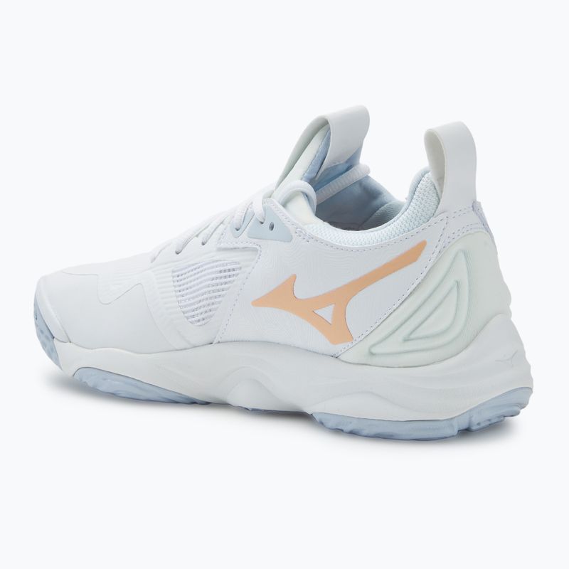 Жіночі волейбольні кросівки Mizuno Wave Momentum 3 білі / темно-синій півонія / персиковий парфе 3