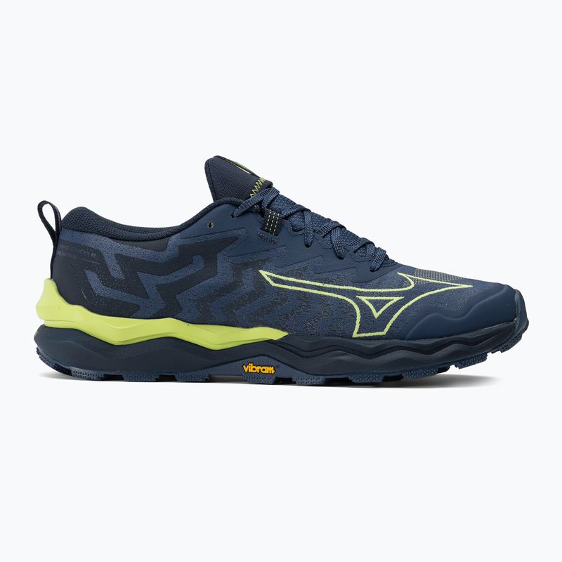 Чоловічі кросівки Mizuno Wave Daichi 8 темно-синій півонія/яскраво-зелений/сукня синій 2