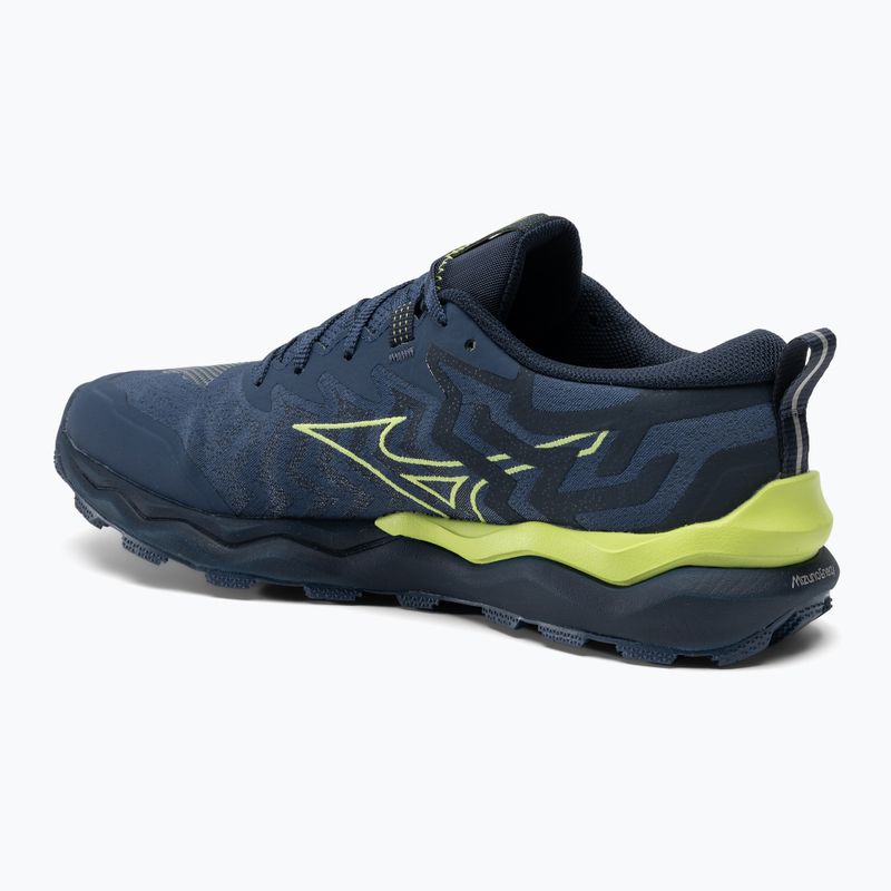 Чоловічі кросівки Mizuno Wave Daichi 8 темно-синій півонія/яскраво-зелений/сукня синій 3