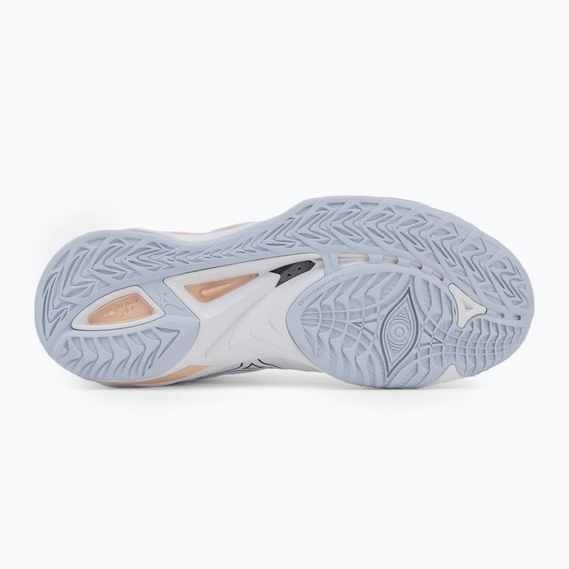 Кросівки гандбольні жіночі Mizuno Wave Mirage 5 white/navy peony/peach parfait 4
