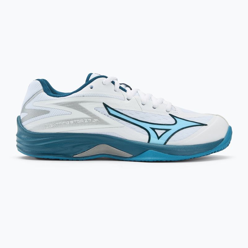 Кросівки волейбольні дитячі Mizuno Lightning Star Z7 white/sailor blue/silver 2