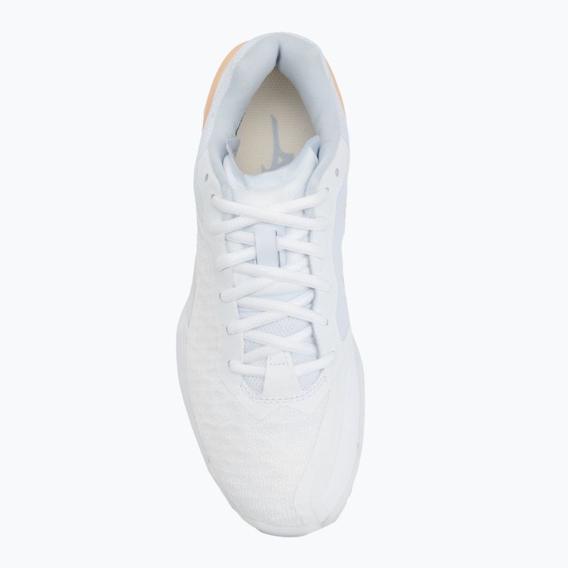Кросівки гандбольні жіночі Mizuno Wave Stealth Neo white/navy peony/peach parfait 5