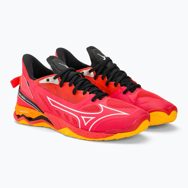 Кросівки для гандболу чоловічі Mizuno Wave Mirage 5 radiant red/white/carrot curl 4