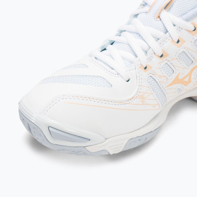 Кросівки для волейболу жіночі Mizuno Wave Voltage white/peach parfait/halogen blue 7