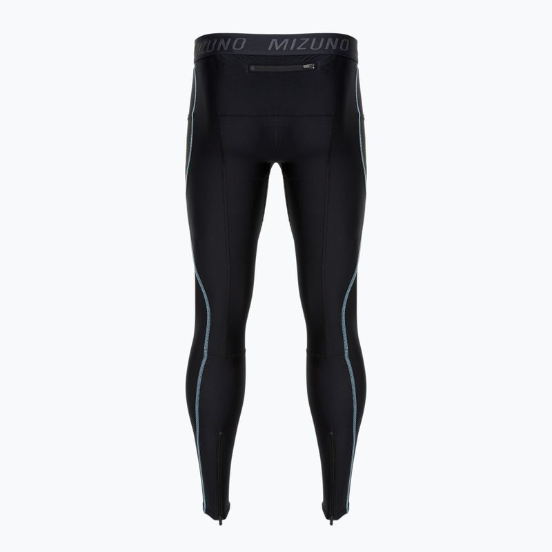 Легінси для бігу чоловічі Mizuno BG3000 Long black/ aquifer 2