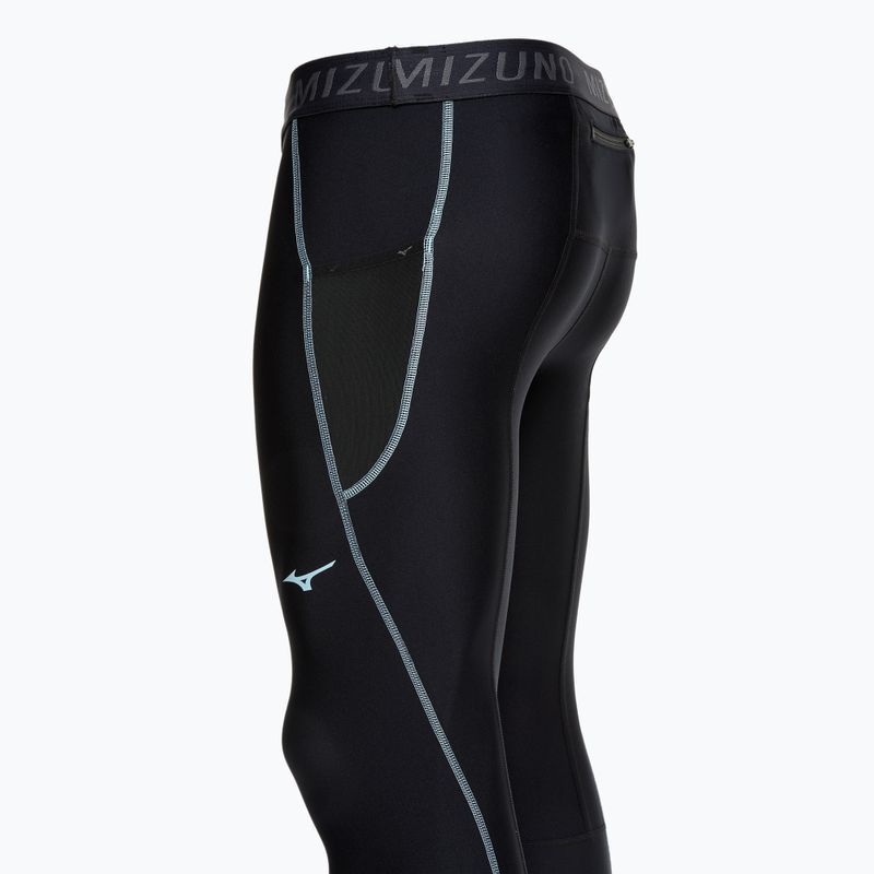 Легінси для бігу чоловічі Mizuno BG3000 Long black/ aquifer 3