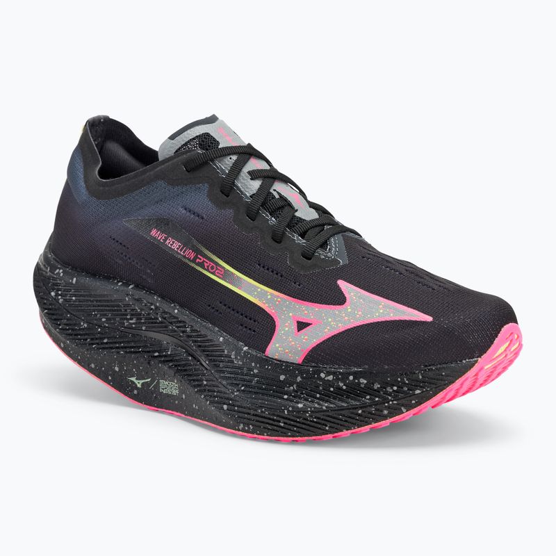 Кросівки для бігу чоловічі Mizuno Wave Rebellion Pro 2 black/silver/pink tetra