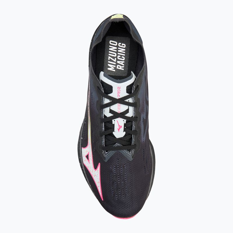 Кросівки для бігу чоловічі Mizuno Wave Rebellion Pro 2 black/silver/pink tetra 5