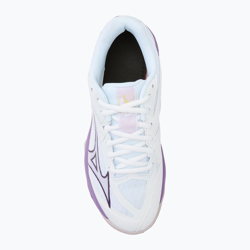 Кросівки волейбольні дитячі Mizuno Lightning Star Z7 white/patrician purple/quince 5