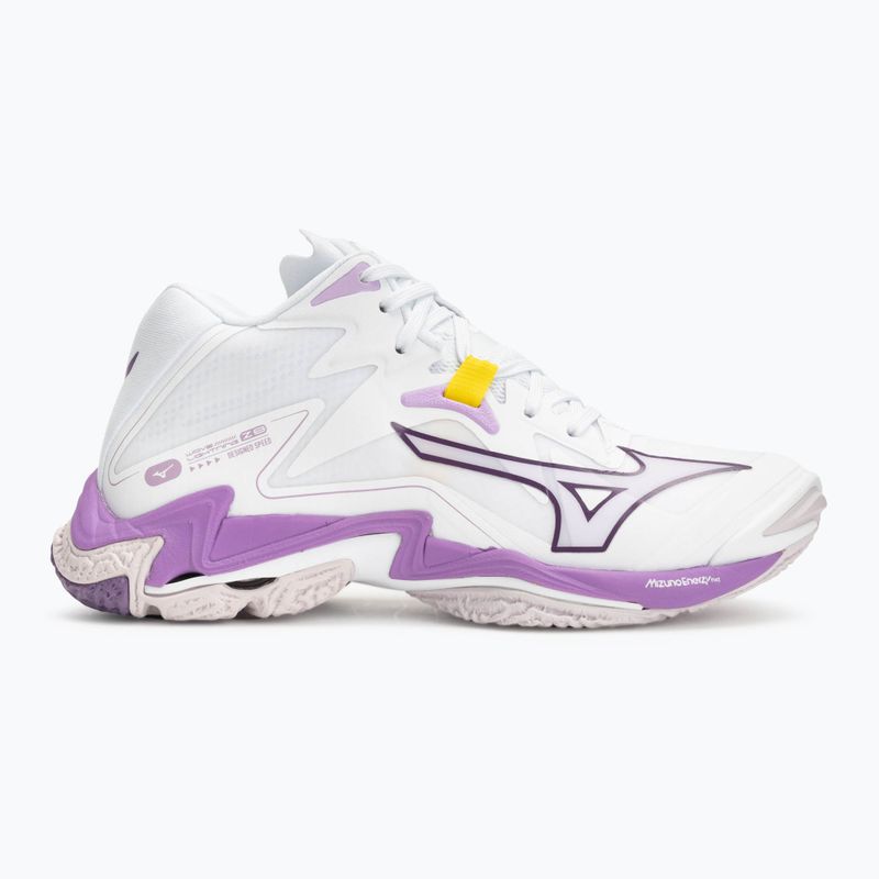 Кросівки волейбольні жіночі Mizuno Wave Lightning Z8 Mid white/patrician purple/quince 2