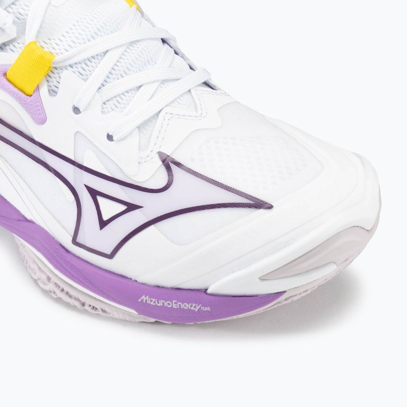 Кросівки волейбольні жіночі Mizuno Wave Lightning Z8 Mid white/patrician purple/quince 7