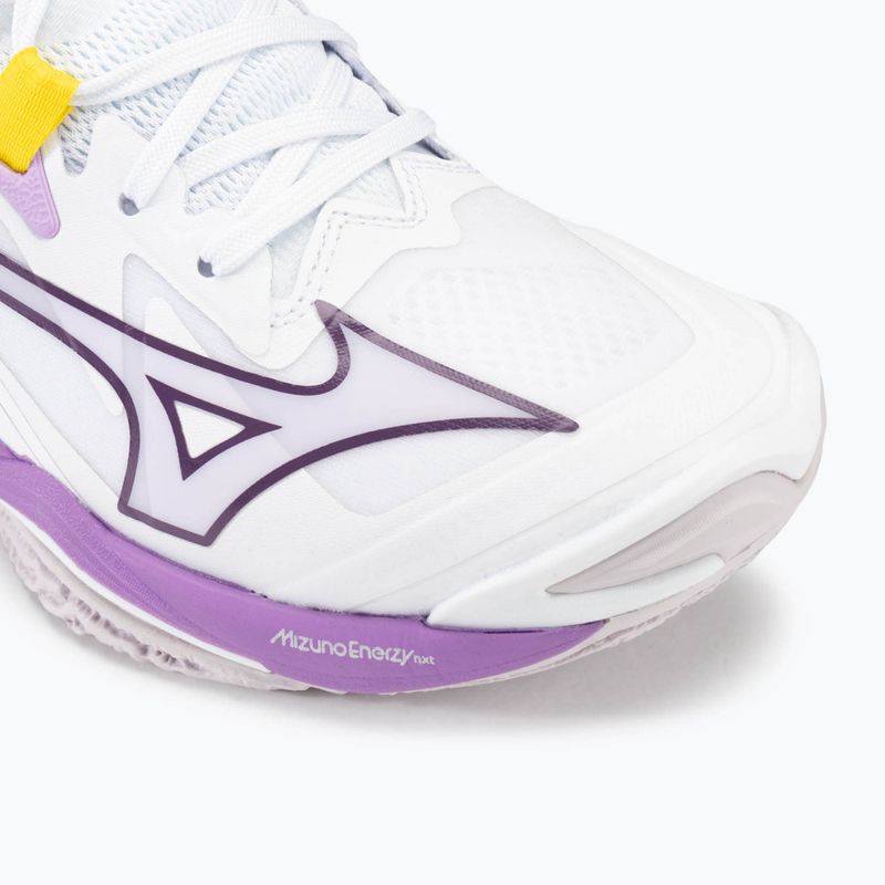 Кросівки волейбольні жіночі Mizuno Wave Lightning Z8 white/patrician purple/quince 7