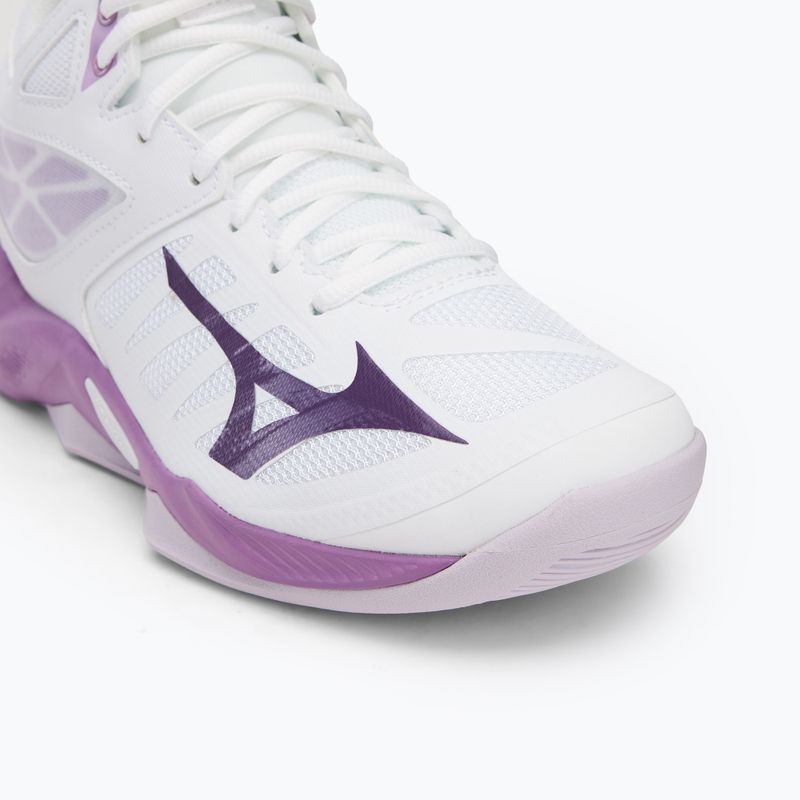 Кросівки для волейболу жіночі Mizuno Wave Dimension Mid white/patrician purple/quince 7
