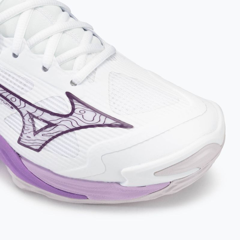 Кросівки волейбольні жіночі Mizuno Wave Momentum 3 white/patrician purple/quince 7