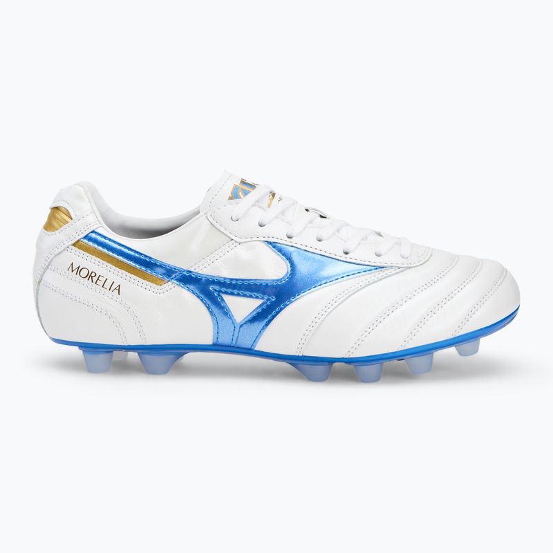 Кросівки футбольні чоловічі Mizuno Morelia II Japan Md white/laser blue/gold 2