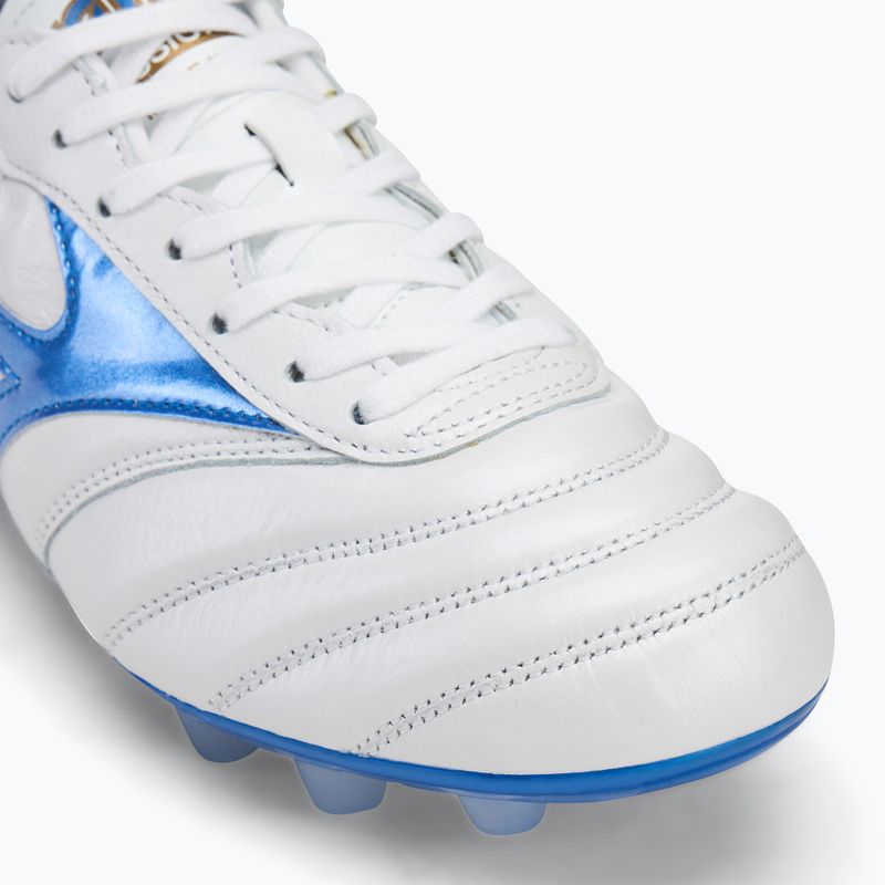 Кросівки футбольні чоловічі Mizuno Morelia II Japan Md white/laser blue/gold 7