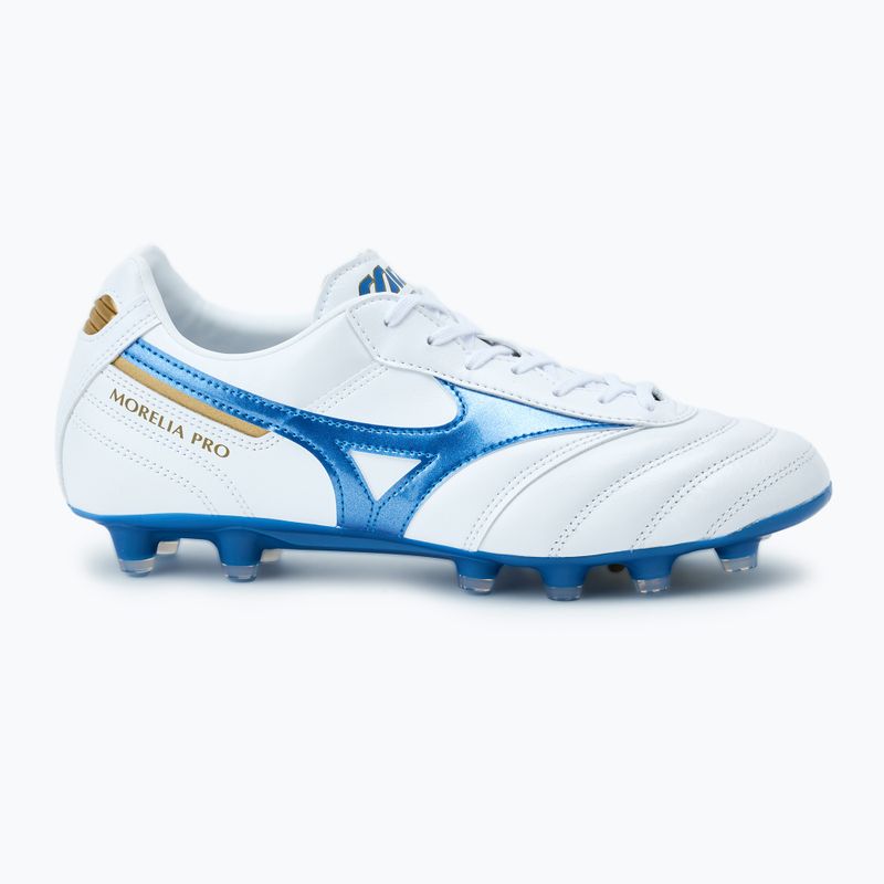 Кросівки футбольні чоловічі Mizuno Morelia II Pro MD white/laser blue/gold 2