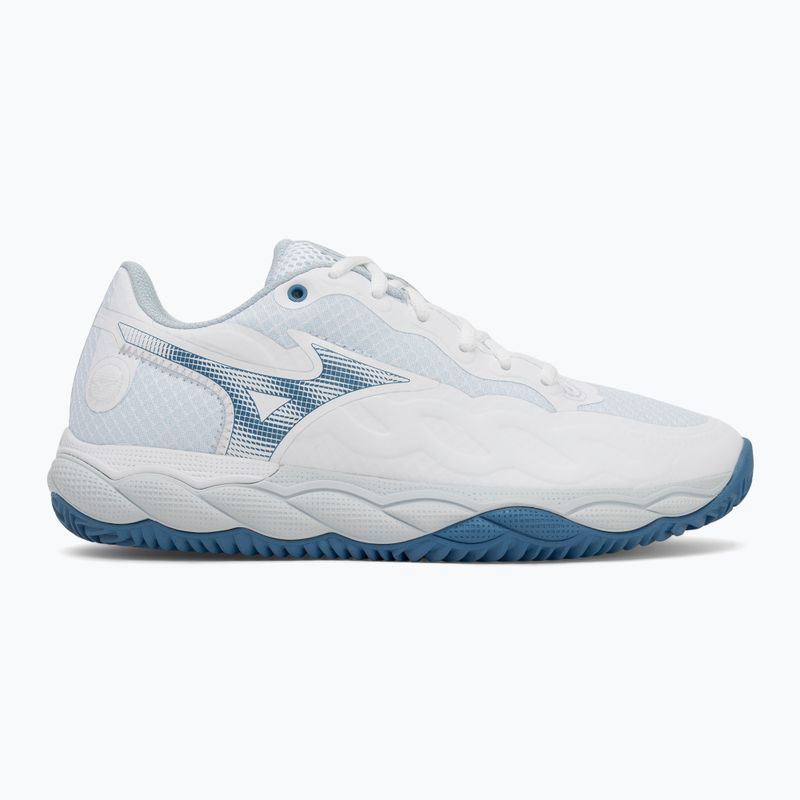 Кросівки тенісні жіночі Mizuno Wave Enforce Court CC white/ parisian blue/ plein air 2