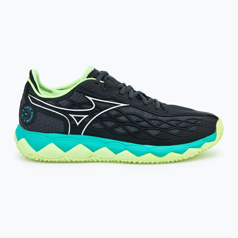 Кросівки для тенісу чоловічі Mizuno Wave Enforce Tour CC black/white/mizuno neo lime 2