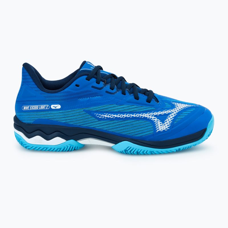 Кросівки для тенісу чоловічі Mizuno Wave Exceed Light 2 CC mugen blue/white/river blue 2