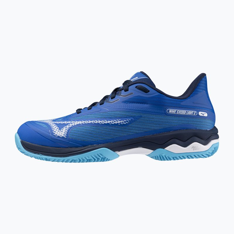 Кросівки для тенісу чоловічі Mizuno Wave Exceed Light 2 CC mugen blue/white/river blue