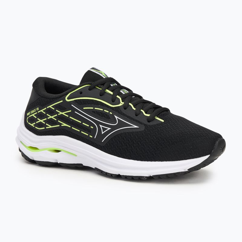 Кросівки для бігу чоловічі Mizuno Wave Equate 8 black/white/mizuno neo lime