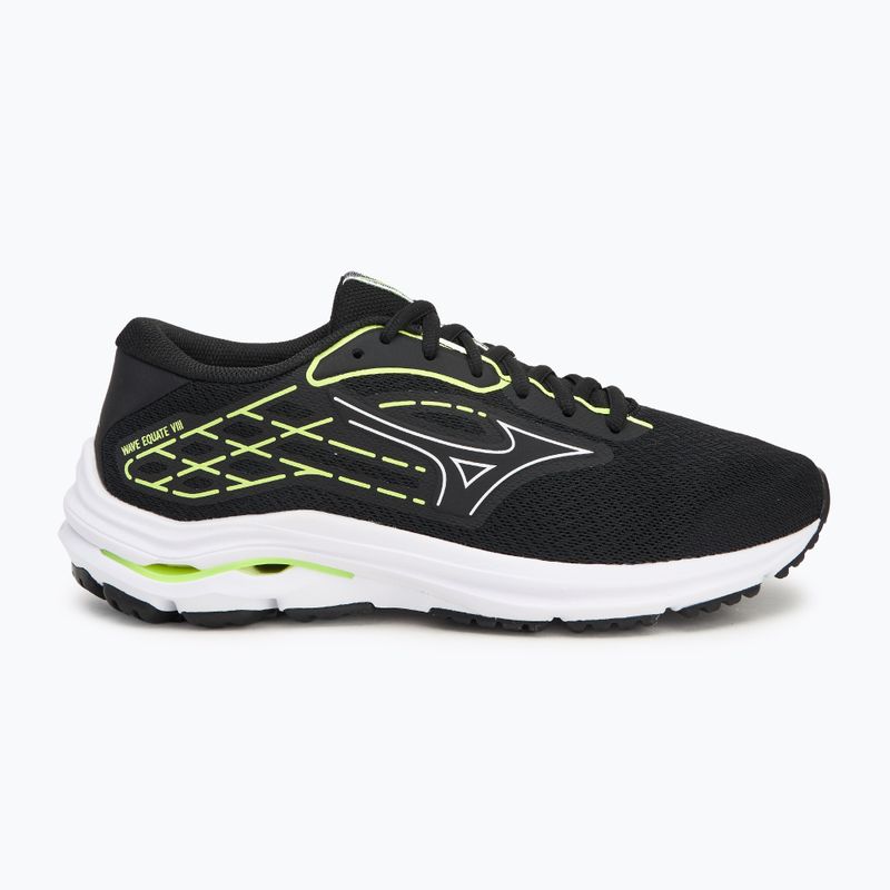 Кросівки для бігу чоловічі Mizuno Wave Equate 8 black/white/mizuno neo lime 2