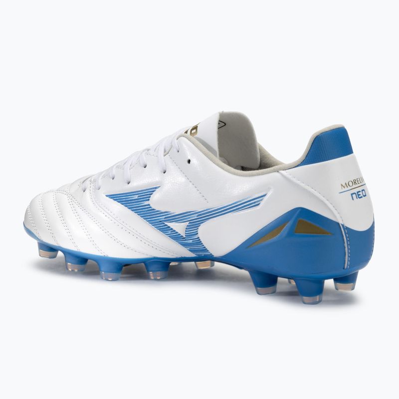 Кросівки футбольні чоловічі Mizuno Morelia Neo IV Pro FG laser blue/white 3