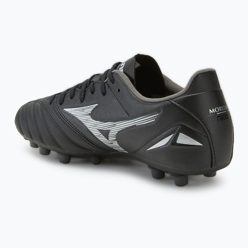 Кросівки футбольні чоловічі Mizuno Morelia Neo IV Pro AG black/galaxy silver 3