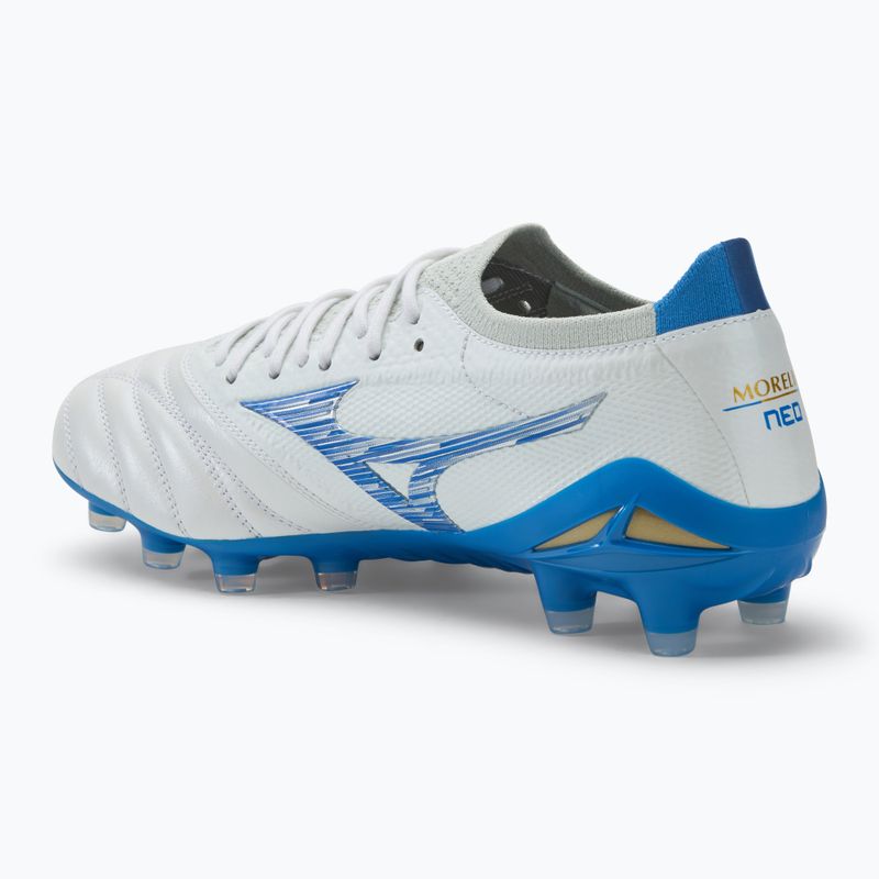 Кросівки футбольні чоловічі Mizuno Morelia Neo IV β Japan FG laser blue/white 3