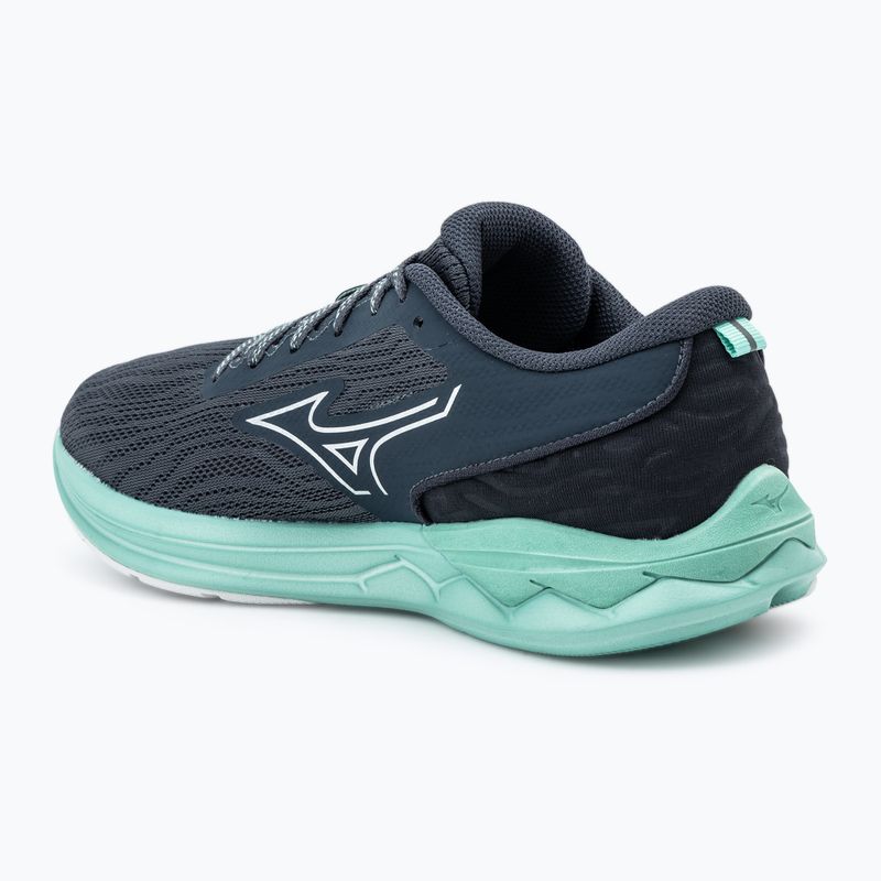 Кросівки для бігу жіночі Mizuno Wave Revolt 3 india ink/neo silver/dusty jade green 3
