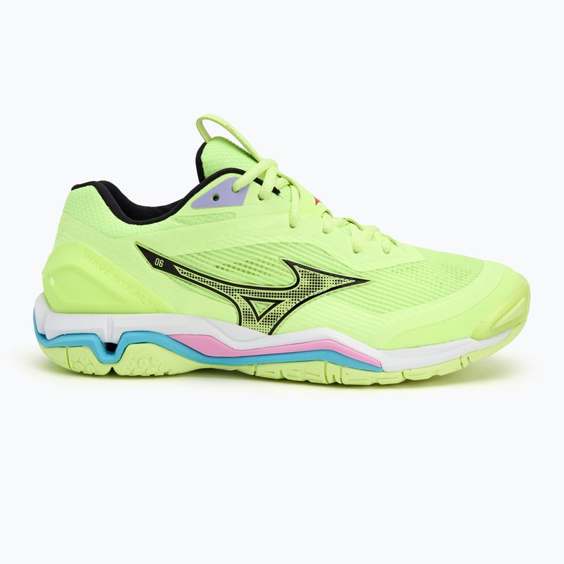 Кросівки для гандболу чоловічі Mizuno Wave Stealth 6 neo lime/black/splish splash 2