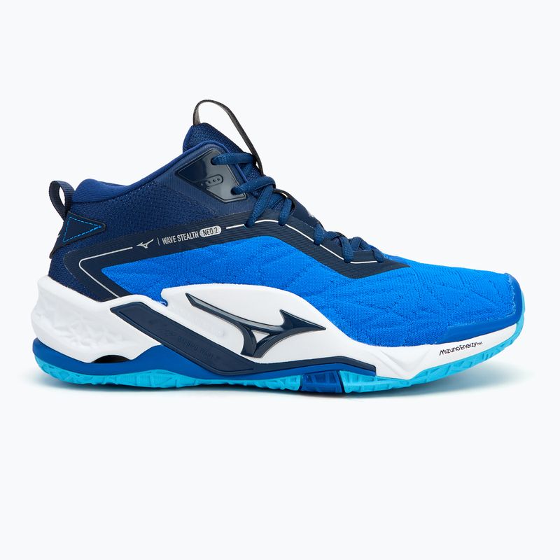 Кросівки для гандболу чоловічі Mizuno Wave Stealth Neo 2 Mid mugen blue/white/estate blue 2