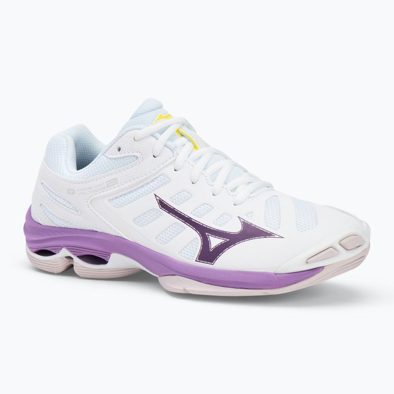Кросівки для волейболу жіночі Mizuno Wave Voltage 2 white/patrician purple/quince