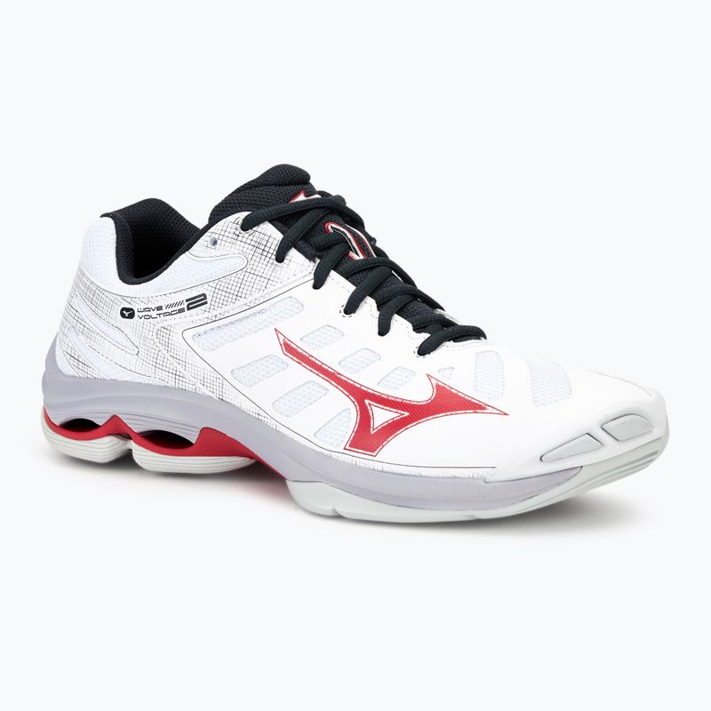 Кросівки волейбольні чоловічі Mizuno Wave Voltage 2 white/salsa/black