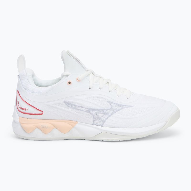 Кросівки для волейболу жіночі Mizuno Wave Luminous 3 white/aleutian/cloud pink 2