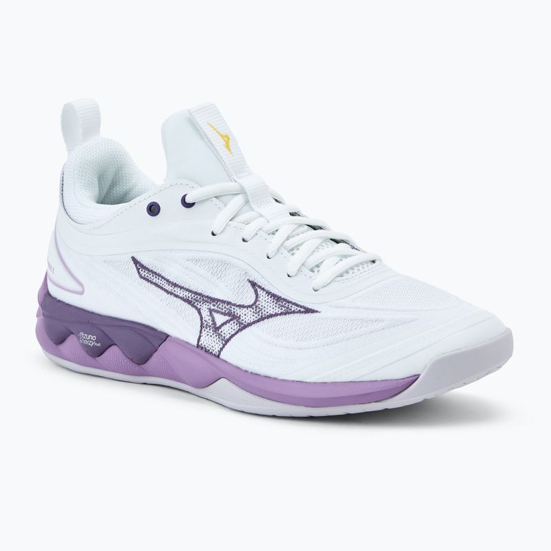 Кросівки волейбольні жіночі Mizuno Wave Luminous 3 white/patrician purple/quince