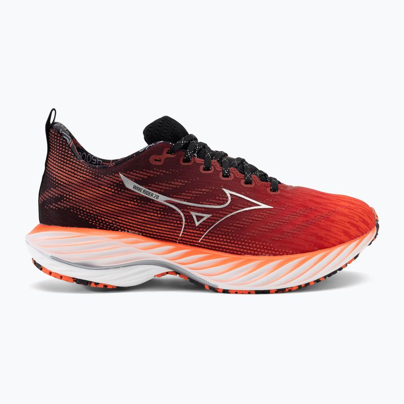 Кросівки для бігу чоловічі Mizuno Wave Rider 28 mizuno ignition red/silver/black 2