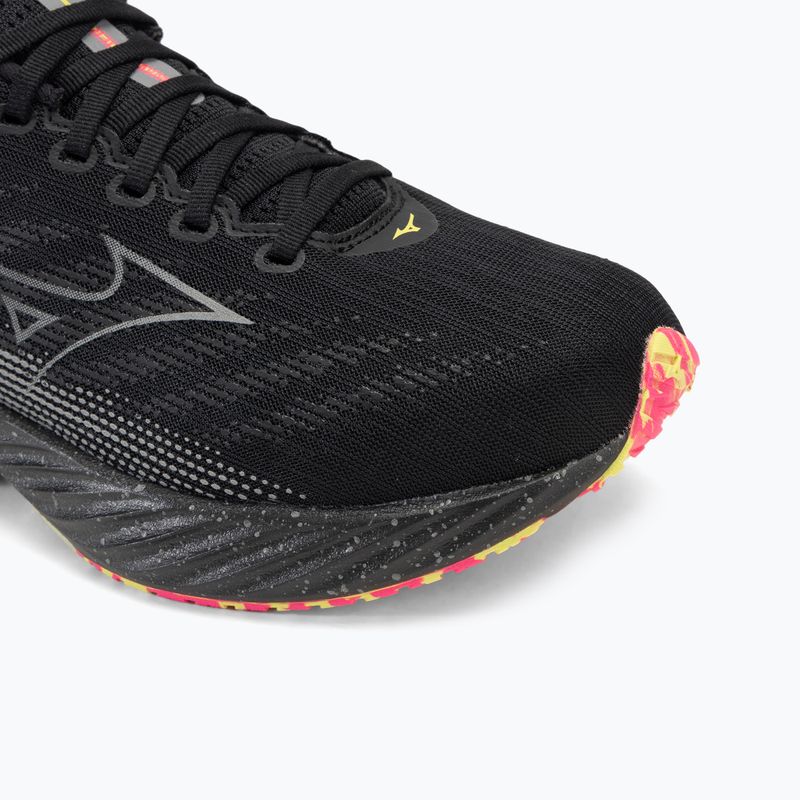 Чоловічі бігові кросівки Mizuno Wave Rider 28 чорний/сріблястий/сонячний лайм 7
