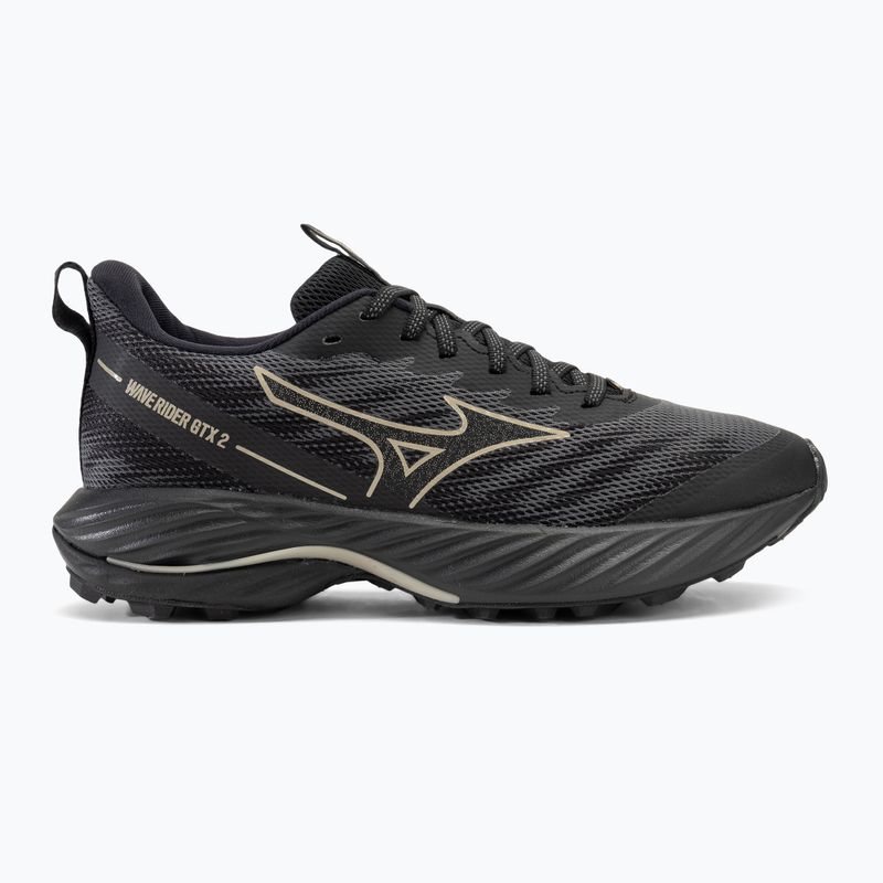 Кросівки для бігу жіночі Mizuno Wave Rider GTX 2 iron gate/ge gold/black 2