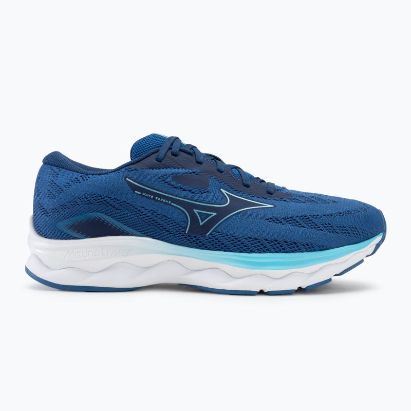 Кросівки для бігу чоловічі Mizuno Wave Serene classic blue/mercury blue/white 2