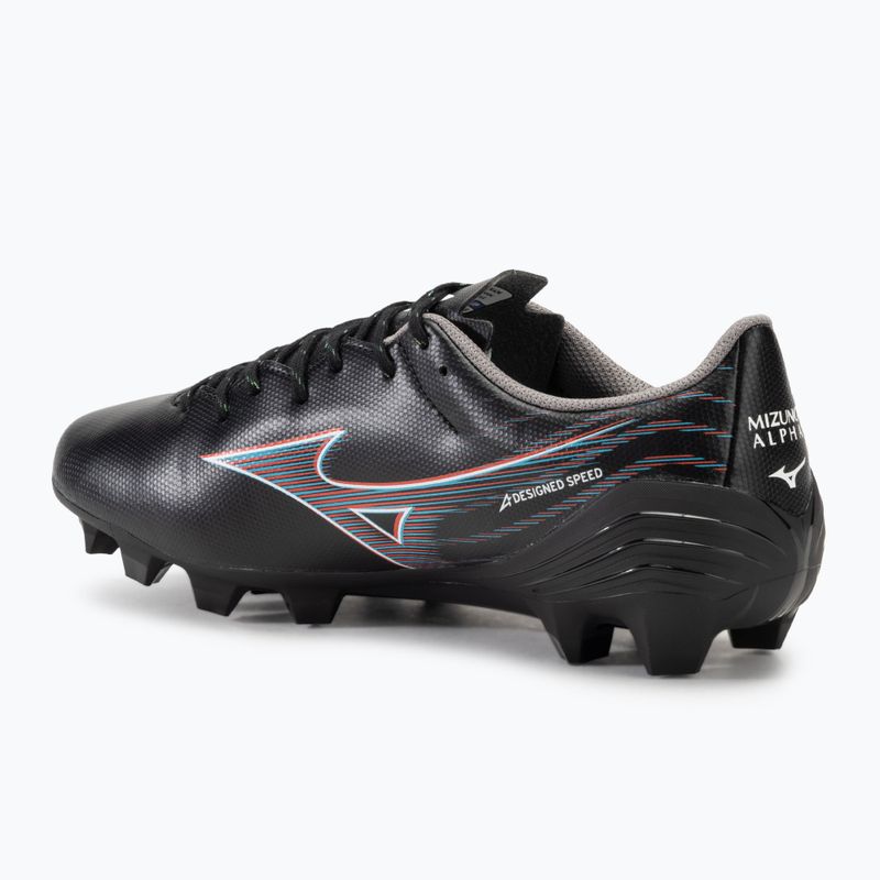Кросівки футбольні чоловічі Mizuno α Select FG black/ignition red/801 c 3