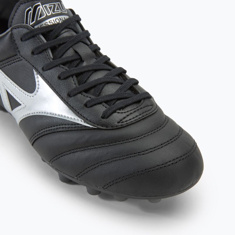 Кросівки футбольні чоловічі Mizuno Morelia II Pro AG black/galaxy silver/dark shadow 7