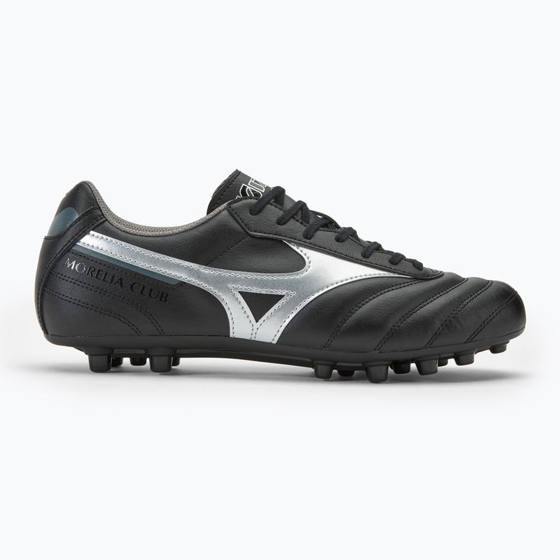 Кросівки футбольні чоловічі Mizuno Morelia II Club AG black/galaxy silver/dark shadow 2