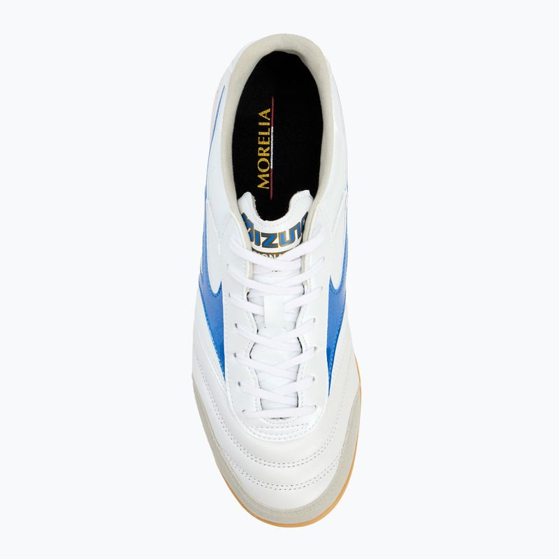 Кросівки футбольні чоловічі Mizuno Morelia Sala Elite IN white/laser blue/gold 5
