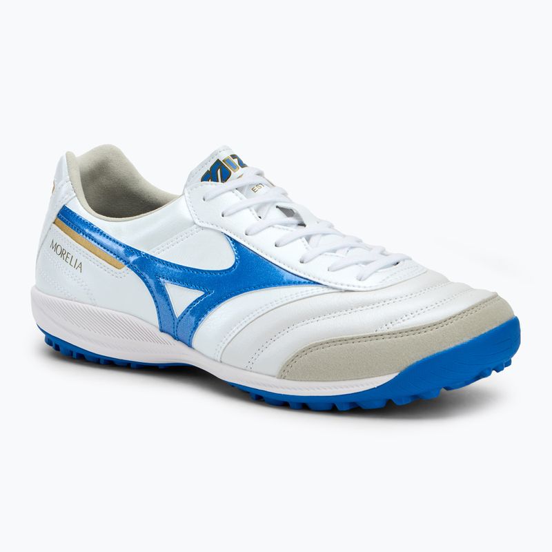 Кросівки футбольні чоловічі Mizuno Morelia Sala Elite TF white/laser blue/gold