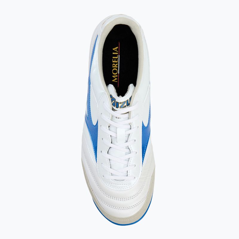 Кросівки футбольні чоловічі Mizuno Morelia Sala Elite TF white/laser blue/gold 5