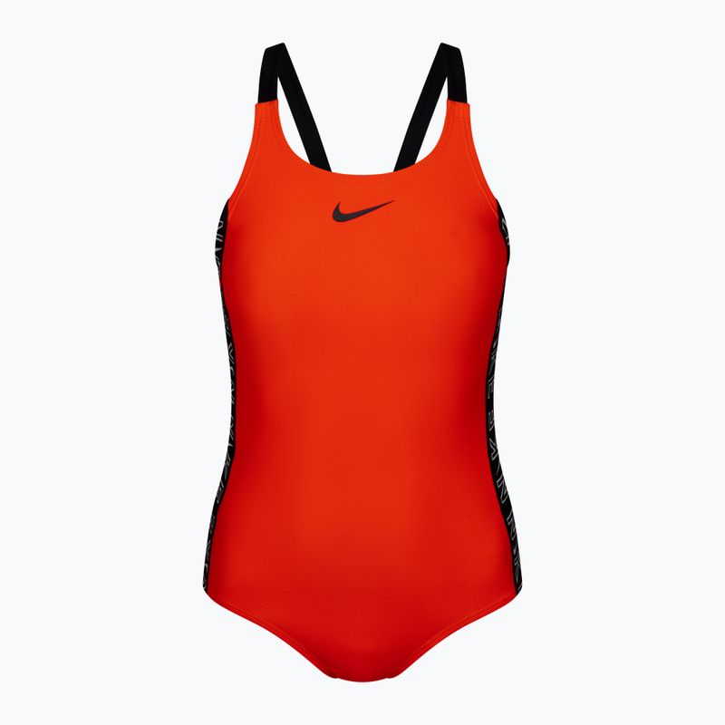 Купальник суцільний дитячий  Nike Logo Tape червоний NESSB758