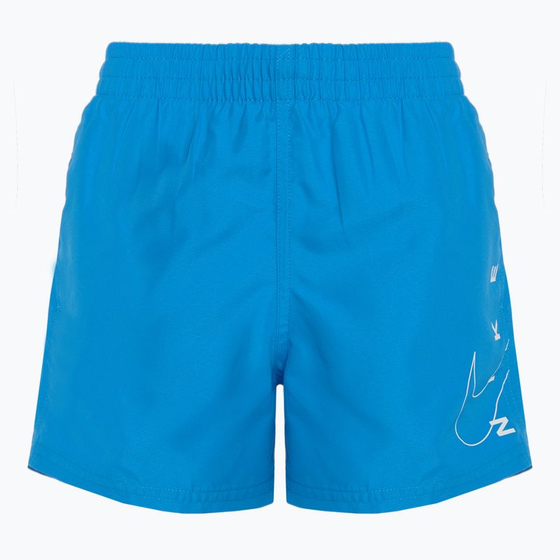 Шорти для купання дитячі Nike Split Logo 4" Volley photo blue